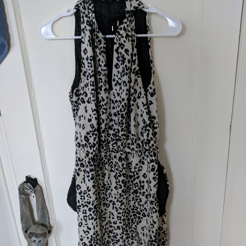 White cheetah print sundress